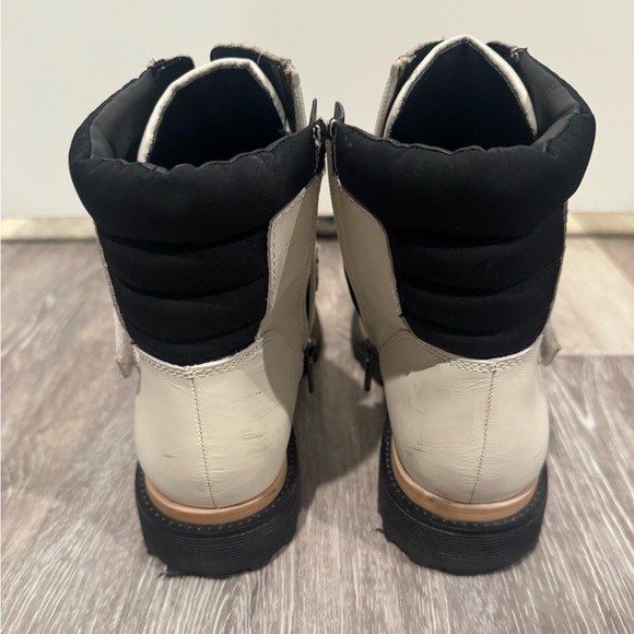 Franco Sarto White and Black Combat Boots - Picture 4 of 6